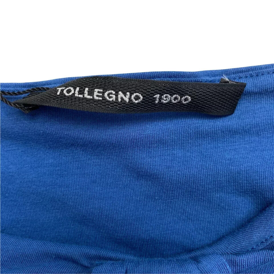 TOLLEGNO 1900 Blue Flared Tank Top Size IT 48 EU 44 UK 16 US 14