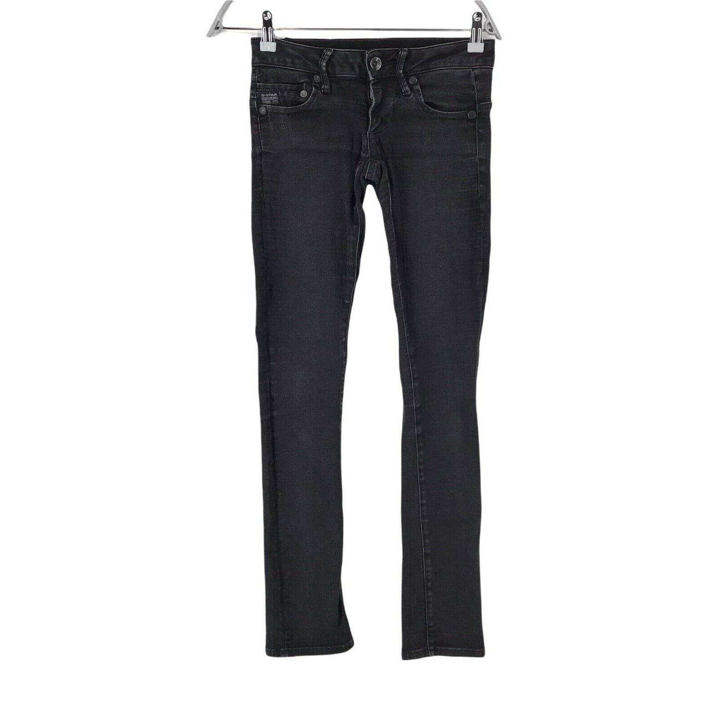 G-STAR RAW MIDGE Damen Jeans in Dunkelgrau, normale Passform, gerade Passform, W24 L32