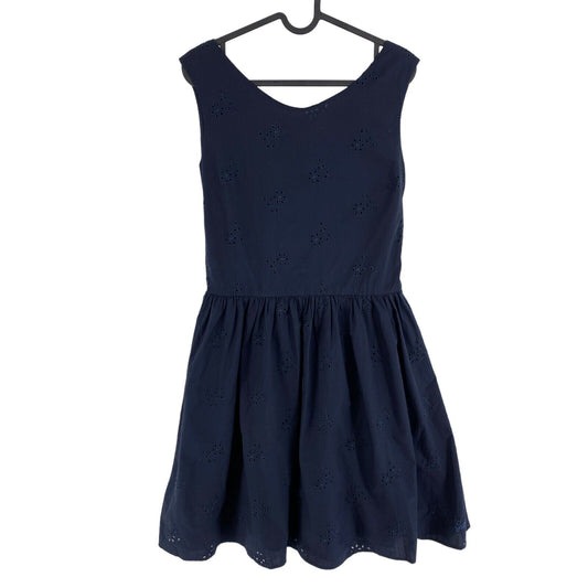 GANT Girls Navy Blue Broderie Anglaise Dress Size 13/14 Years 158 / 164 cm