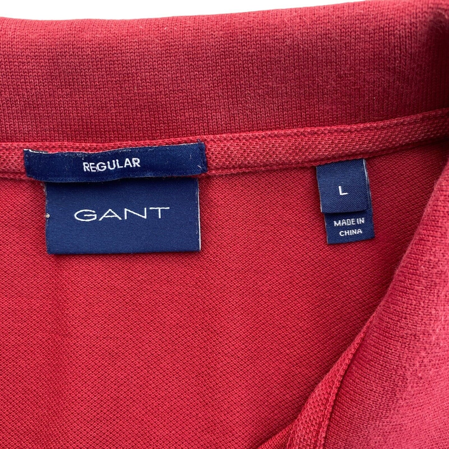 GANT Red Original Regular Pique Rugger Polo Shirt Size L