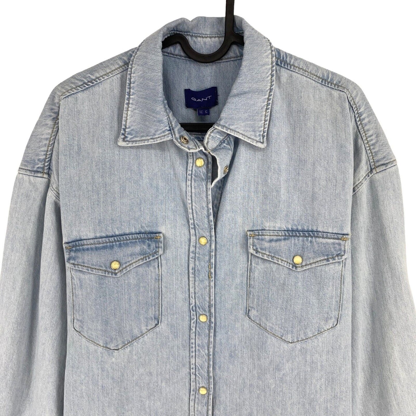 GANT Women Blue Oversized Denim LS Shirt Size EU 36 UK 8 US 6