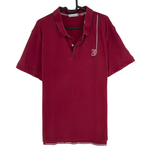 GANT x LE MANS Dark Red Tech Prep Pique Rugger Polo Shirt Size XL