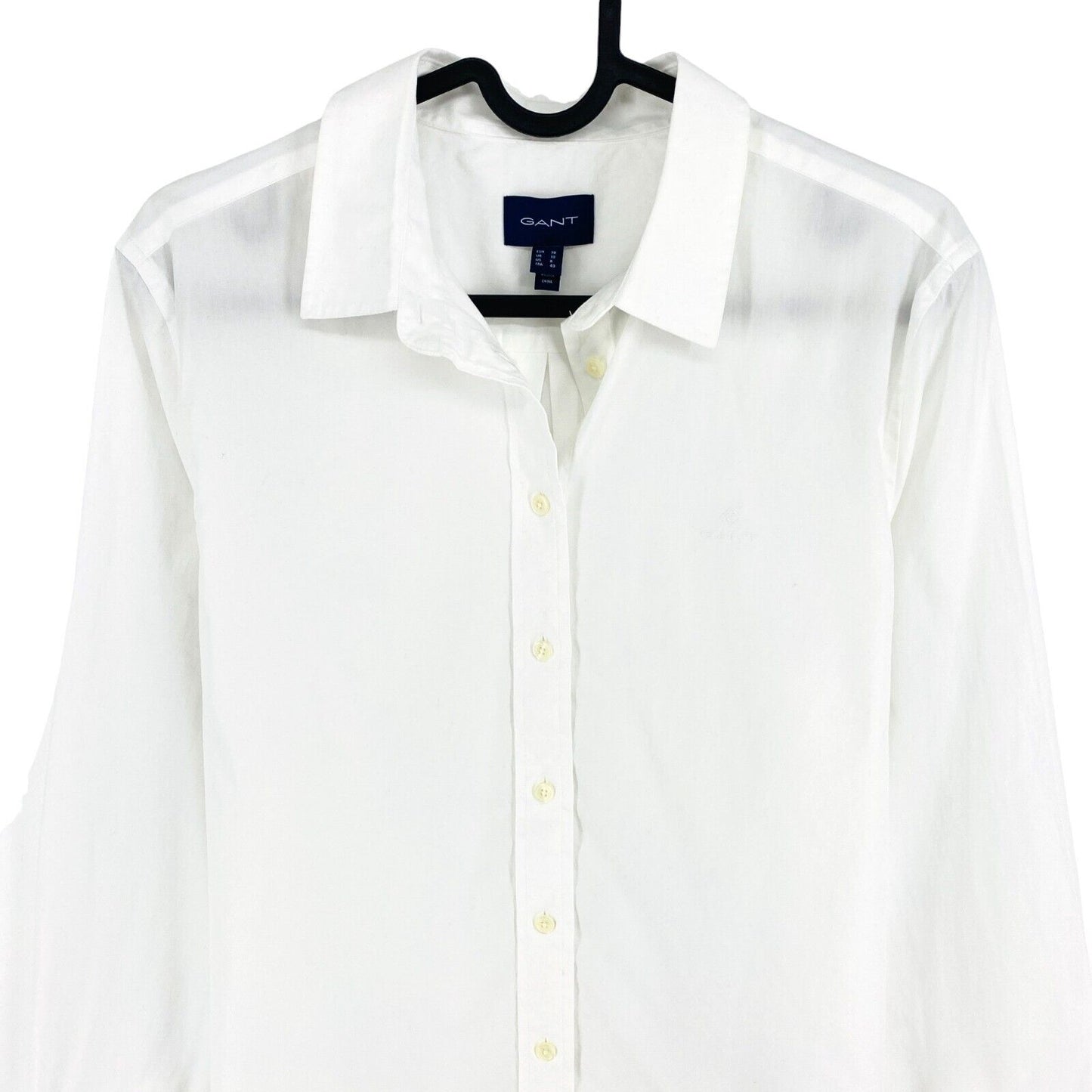 GANT White Solid Cotton Shirt Size EU 38 UK 10 US 8