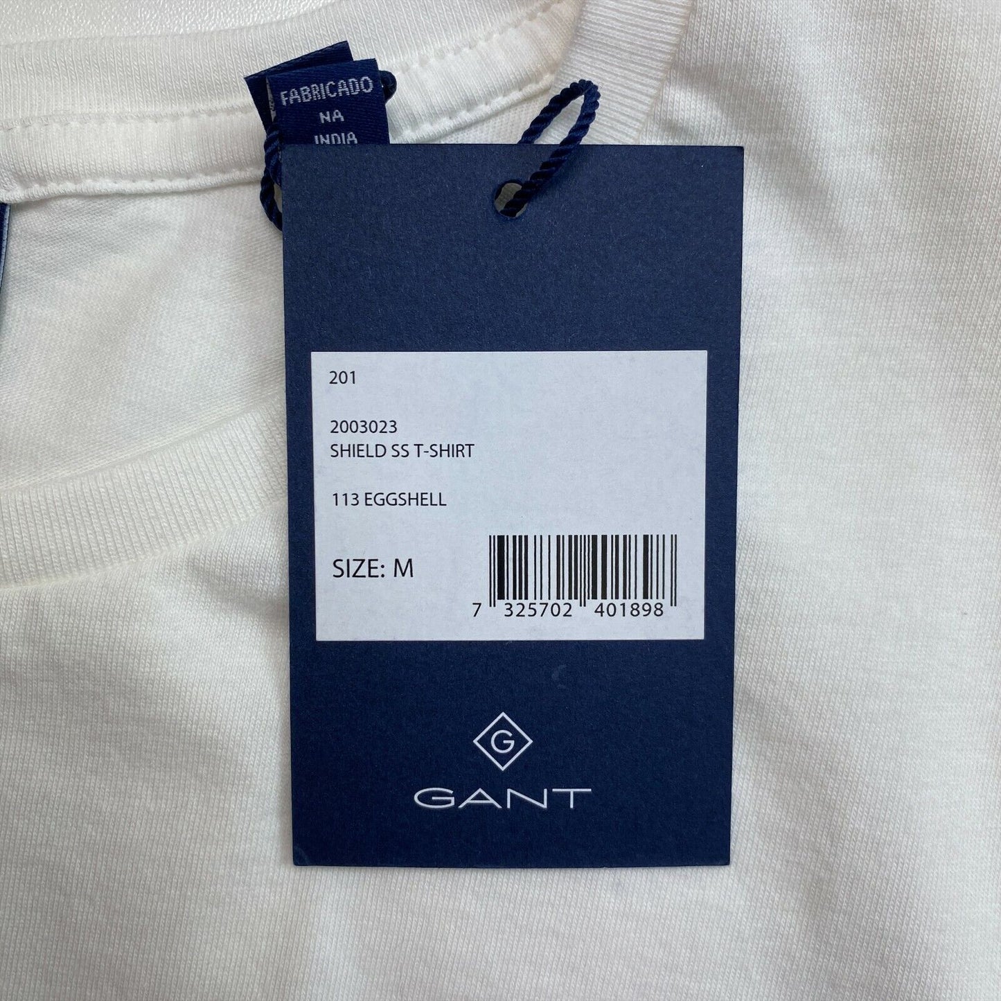 GANT White Shield Crew Neck T Shirt Size M