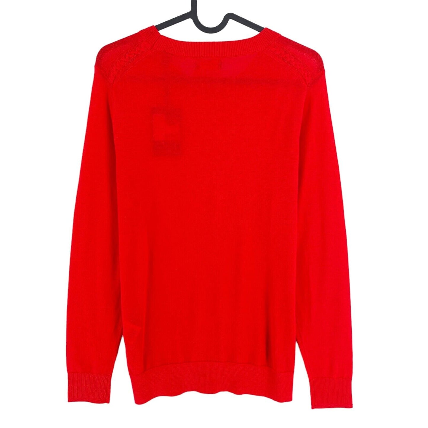 GANT Roter Pullover mit Rundhalsausschnitt, 100 % Wolle, Größe S