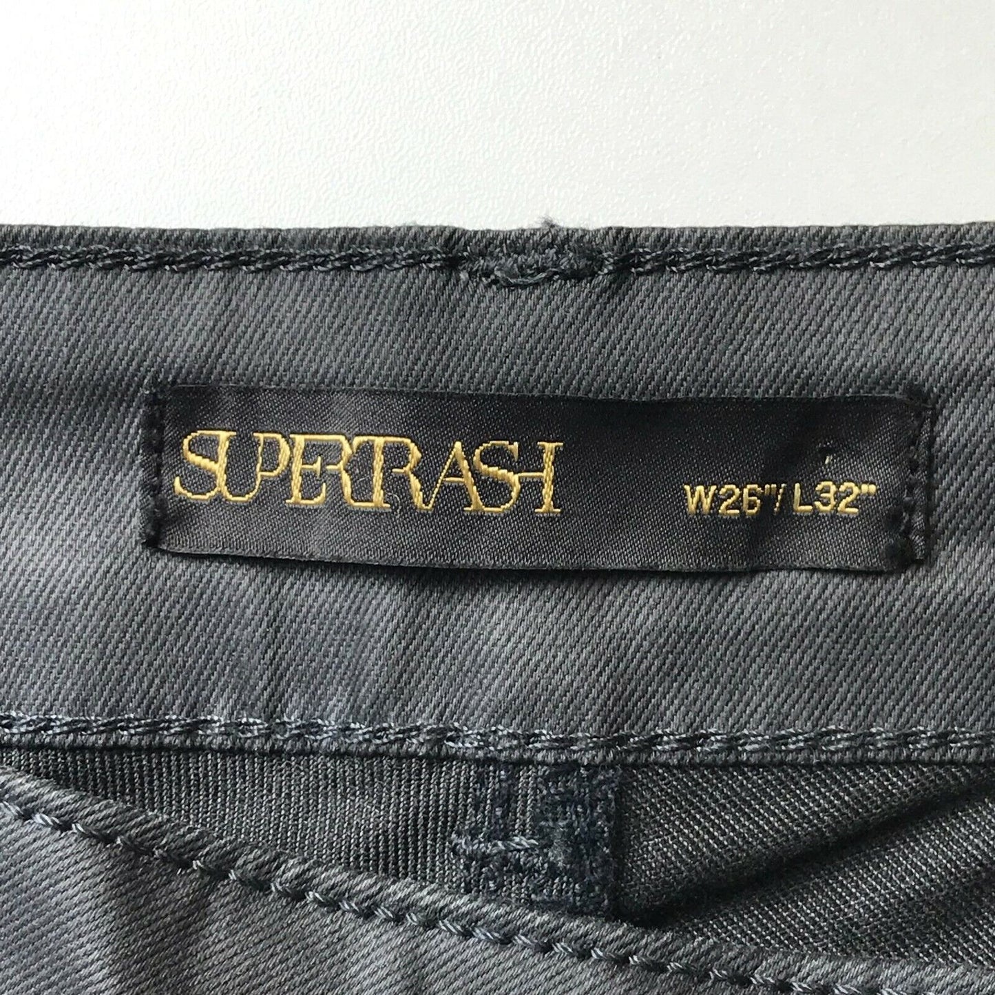 SUPERTRASH PEPPY Women Grey Skinny Fit Chino Trousers Size W26 L32