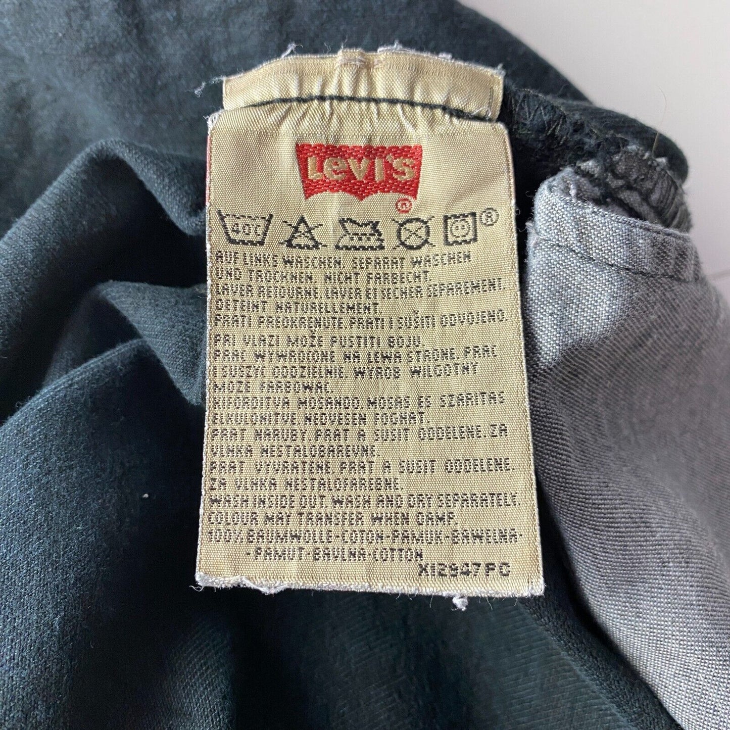 Vintage Levi's 501 Black Original Regular Straight Fit Jeans W38 L32