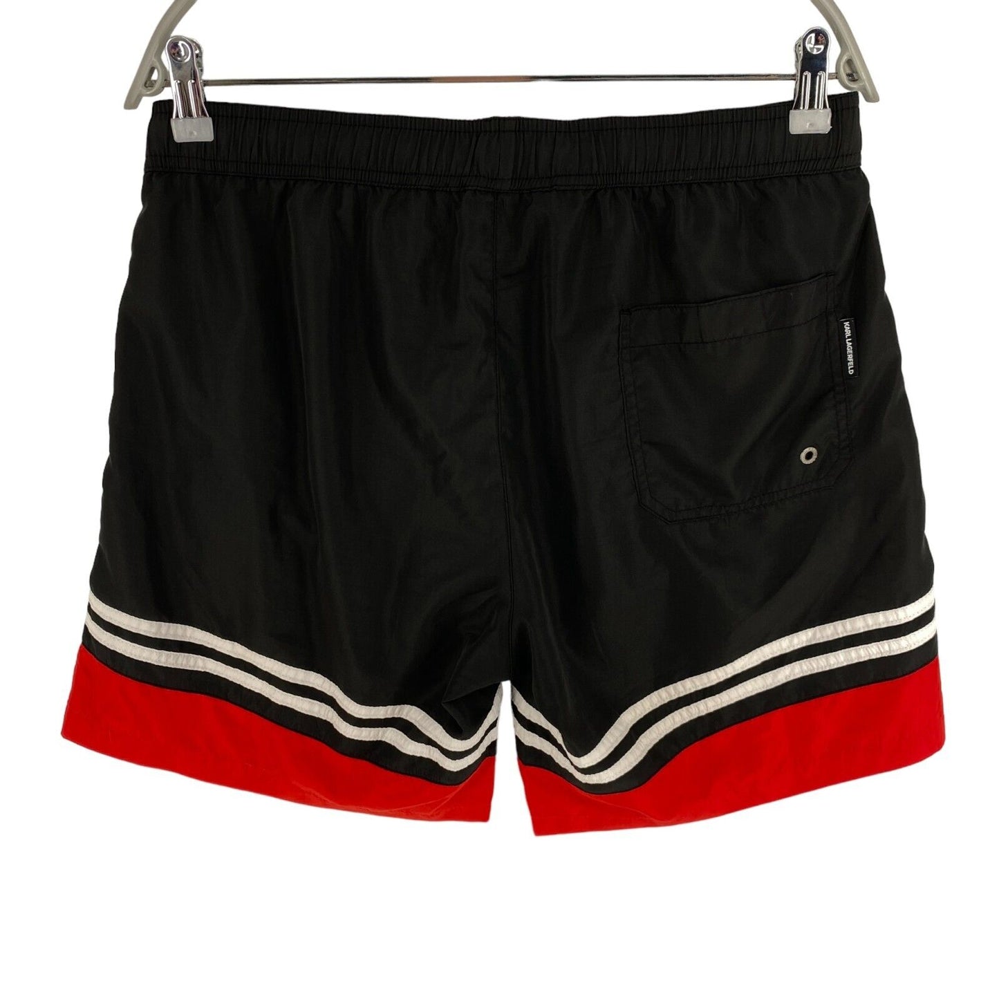 KARL LAGERFELD Beachwear Schwarze kurze Badehose Shorts Größe L