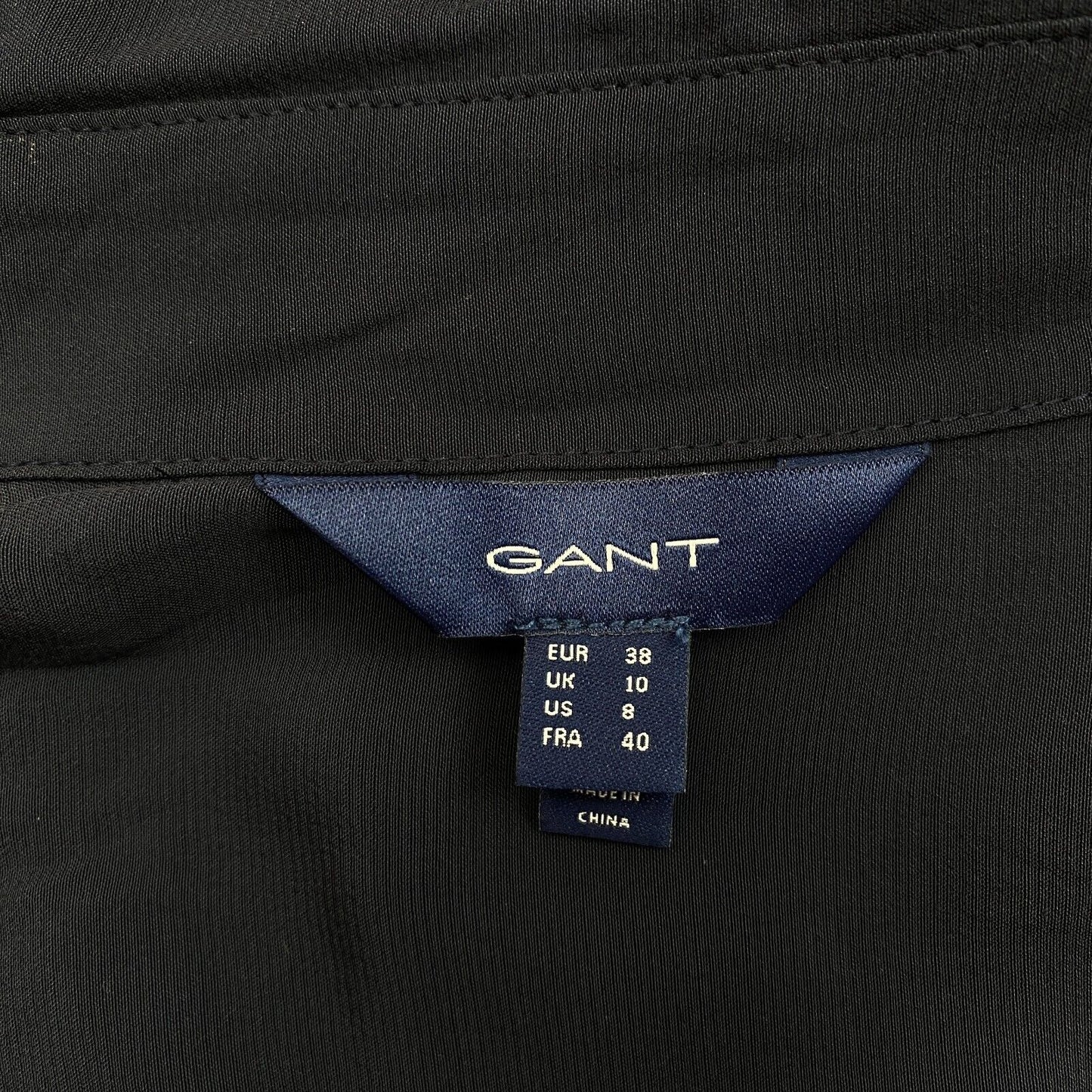 GANT Bleu Marine Regular Wrap Manches Longues Robe Taille EU 38 UK 10 US 8