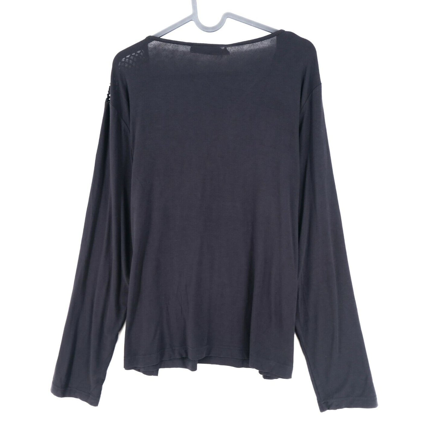 PERSONA Noir Col V Manches Longues Blouse Top T Shirt Taille L