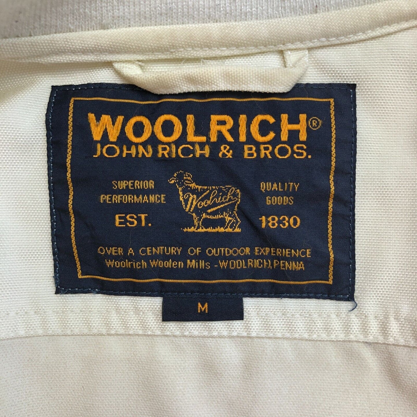 WOOLRICH Beige Bomber Jacket Jacket Size M