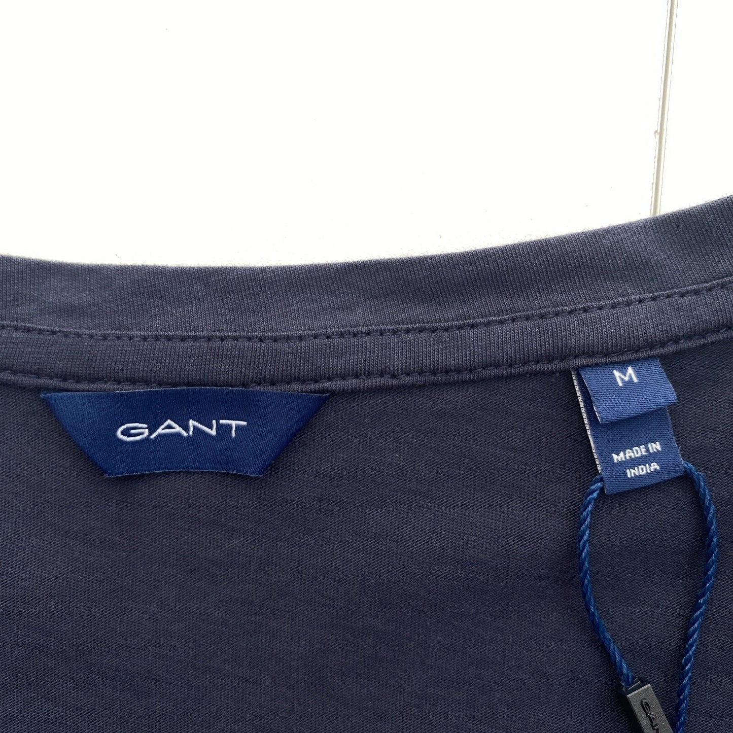 GANT Women Navy Blue Original V Neck T Shirt Size M