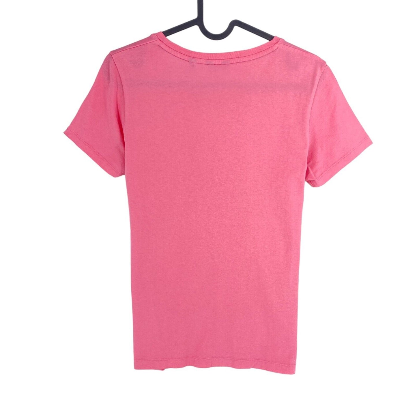 GANT Women Pink Logo SS Crew Neck T Shirt Size S