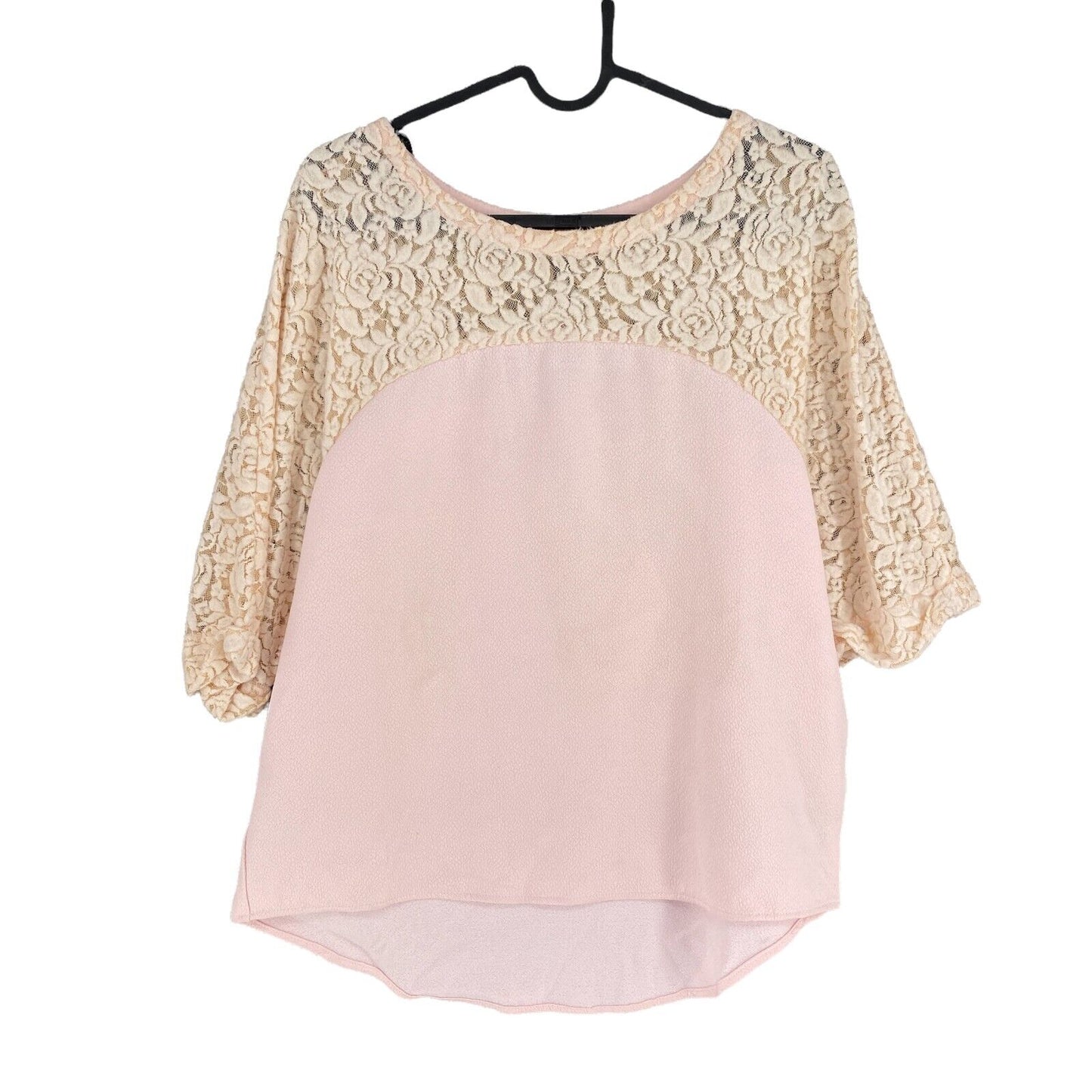 NAF NAF Pink Round Neck Top Blouse Size EU 40 UK 12 US 10