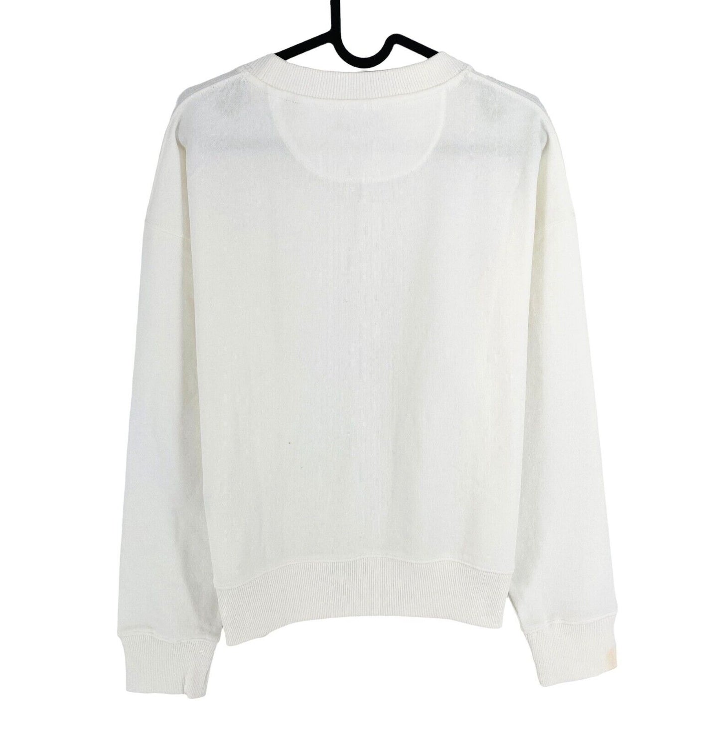 GANT Women White Icon G Crew Neck Jumper Sweater Size M