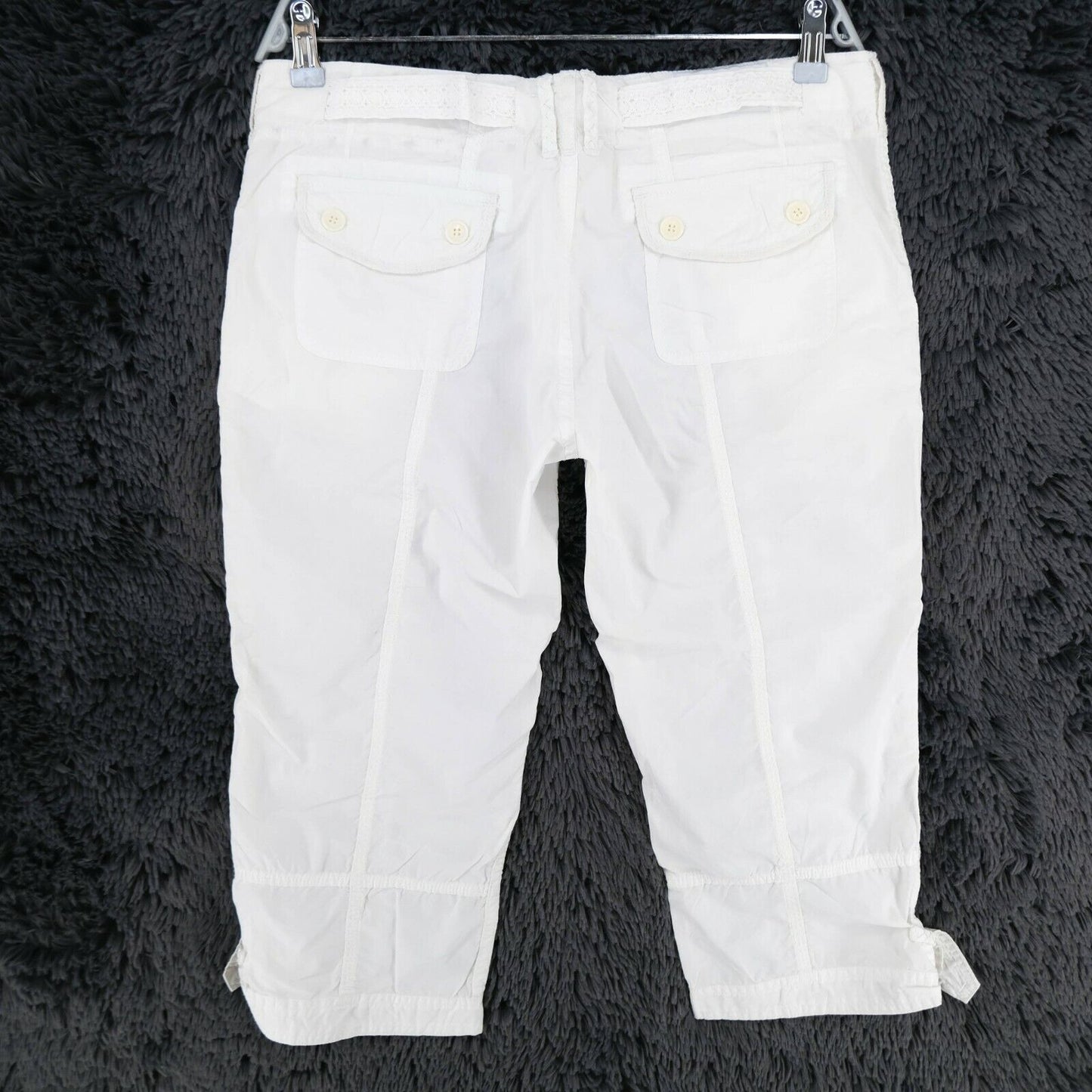 RRP €105 PEPE JEANS London White Capri Pants Trousers Size W30