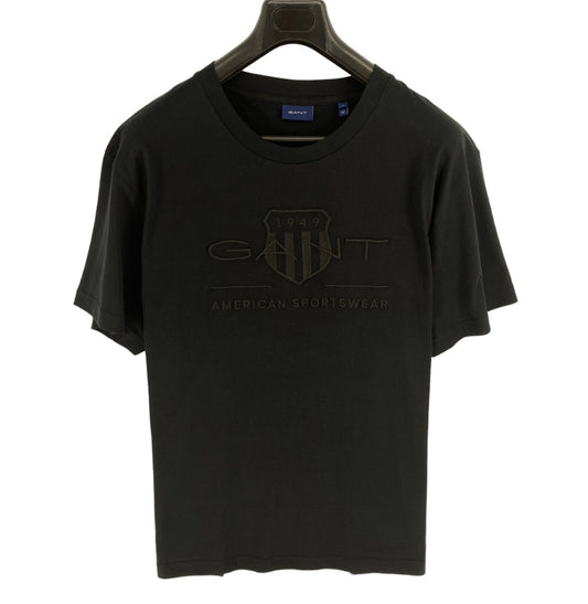 GANT Men Black Tonal Archive Shield Crew Neck Short Sleeves T Shirt Size 4XL