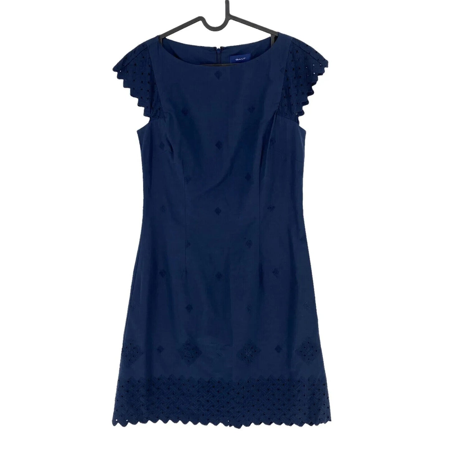 GANT Navy Blue Anglaise Broderie Dress Size EUR 36 UK 8 US 6