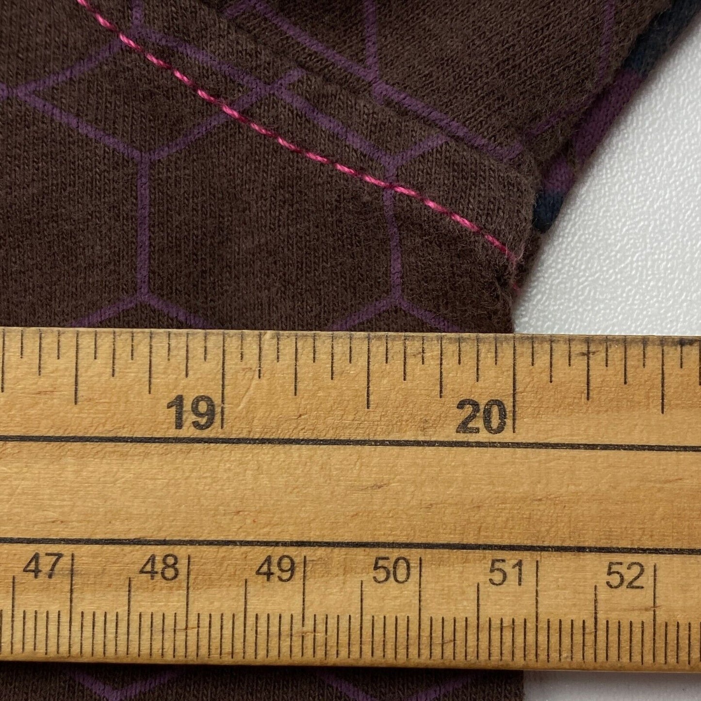 SINGLY Poloshirt mit Rautenstreifen, Braun, 100 % Baumwolle, langärmelig, Größe M