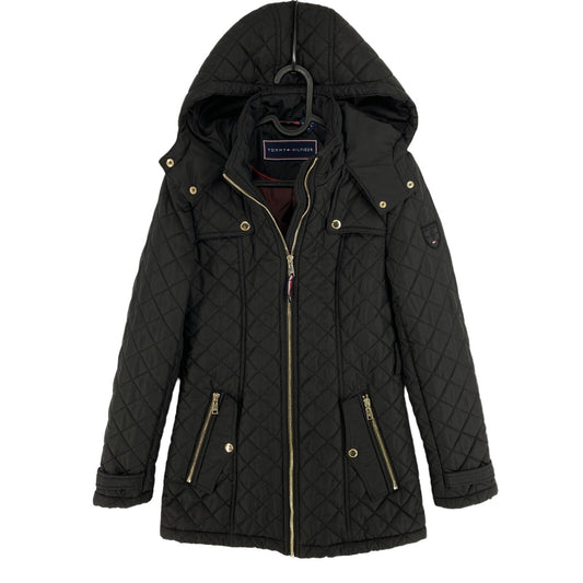 Tommy Hilfiger Veste à capuche matelassée noire Manteau Taille XS