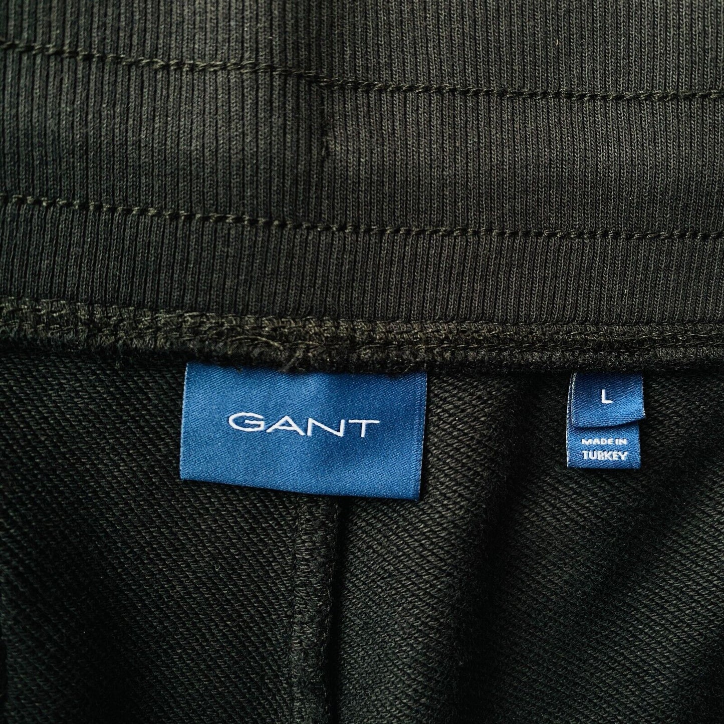 GANT Black Mens Regular Fit Sweat Shorts Size L