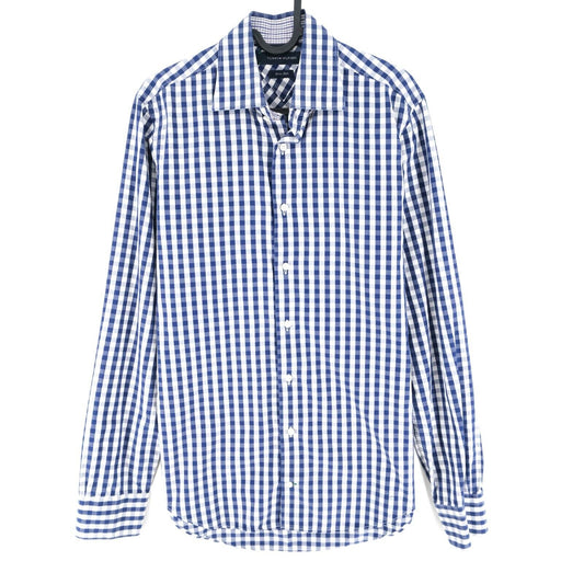 TOMMY HILFIGER Blue Check Dress Shirt Size S