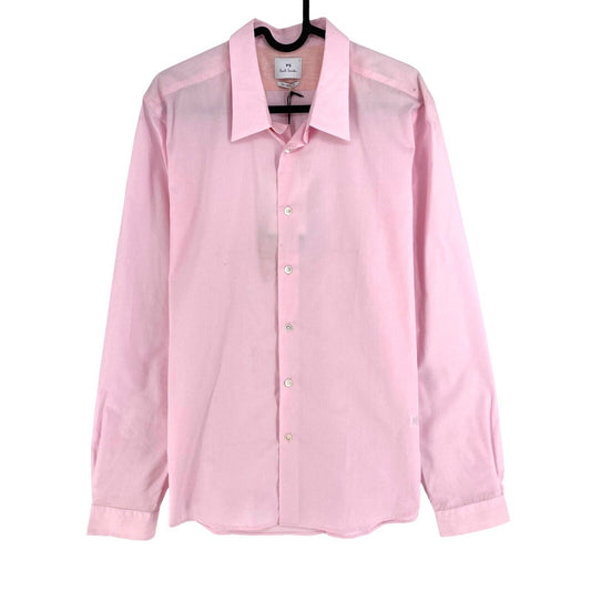 Paul Smith Men Pink Tailored Fit Long Sleeves Shirt Size L