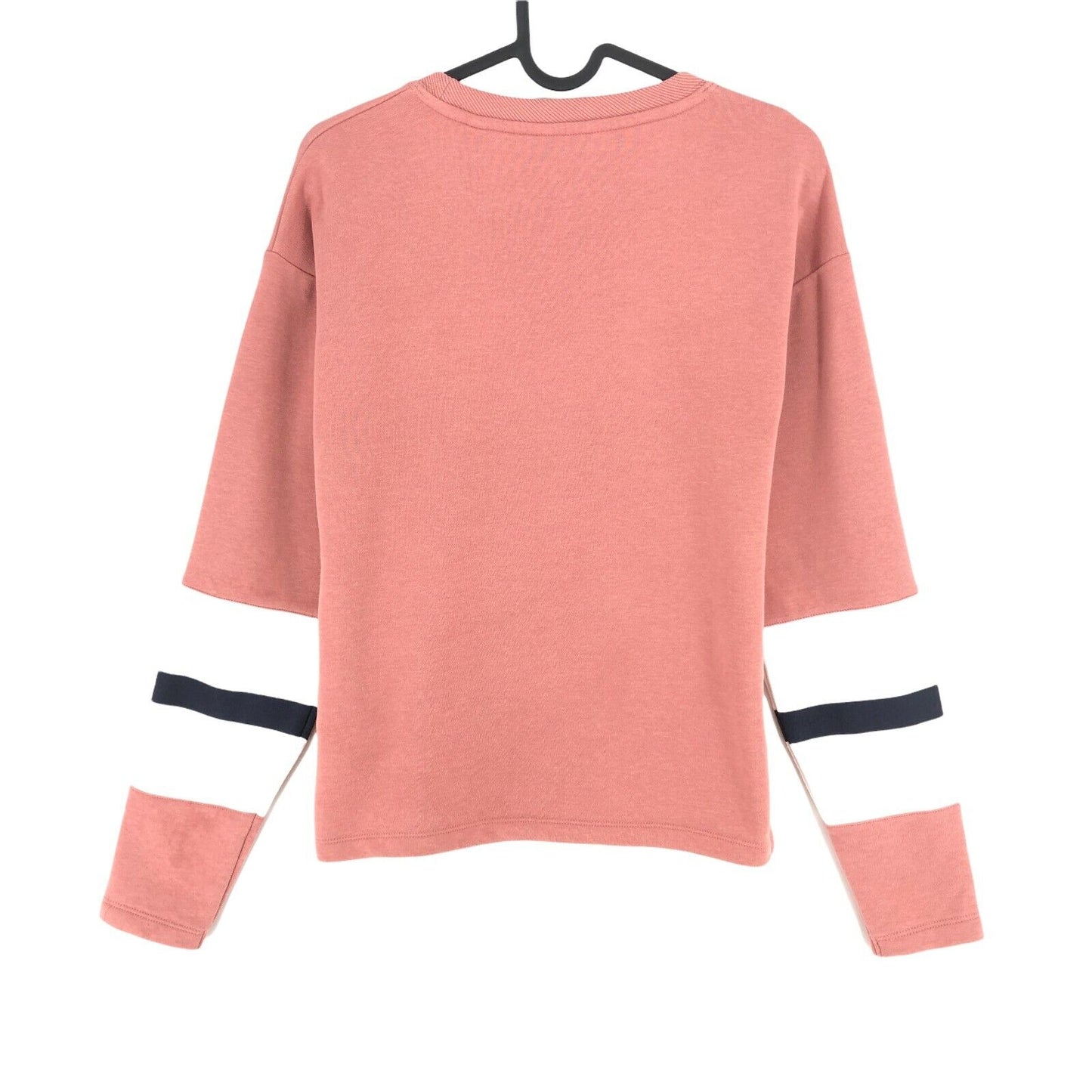 GANT Pullover mit Rundhalsausschnitt, Logo und Streifen, Rosa, Größe XS