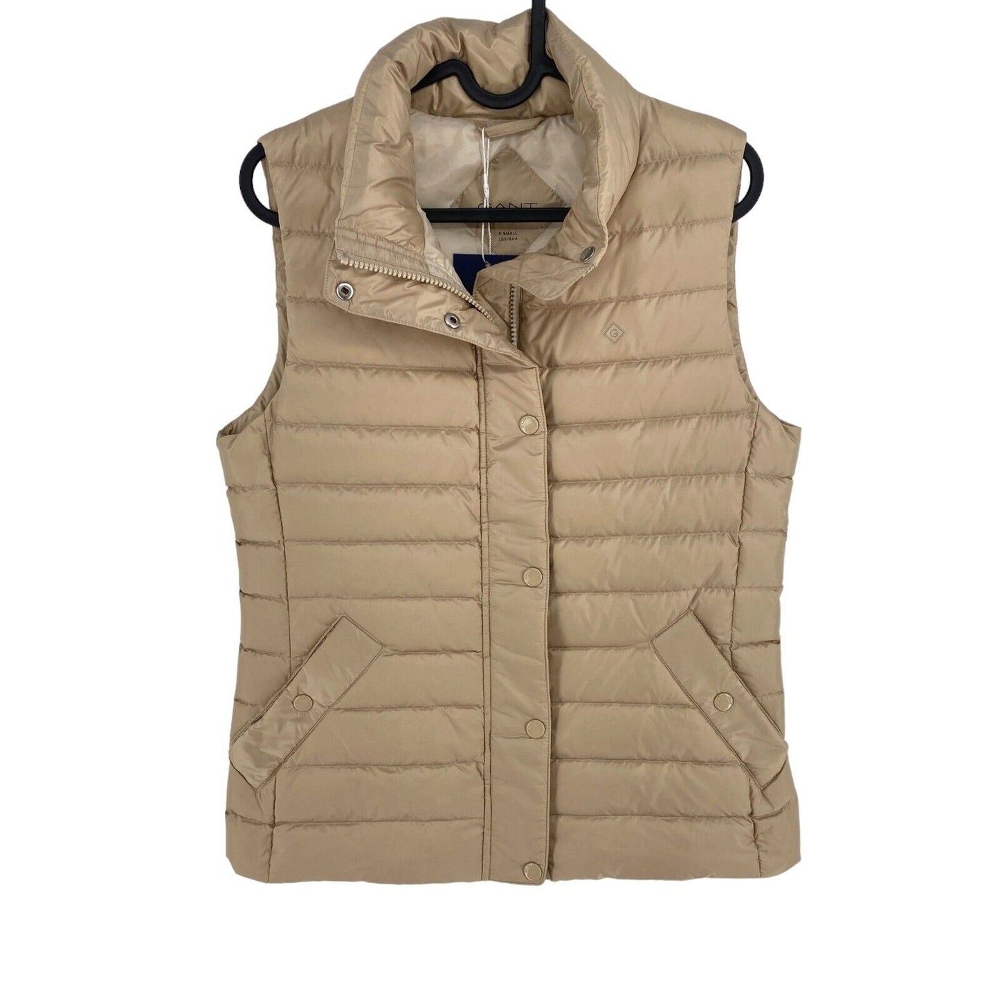 GANT Brown Light Down Puffer Gilet Vest Waistcoat Size XS