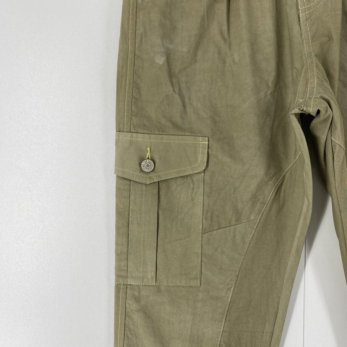 DIESEL URSULA Women Khaki Green Regular Fit Cargo Trousers Size EUR 40