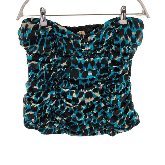 Stradivarius – Ärmelloses Crop-Top in Marineblau, Größe L