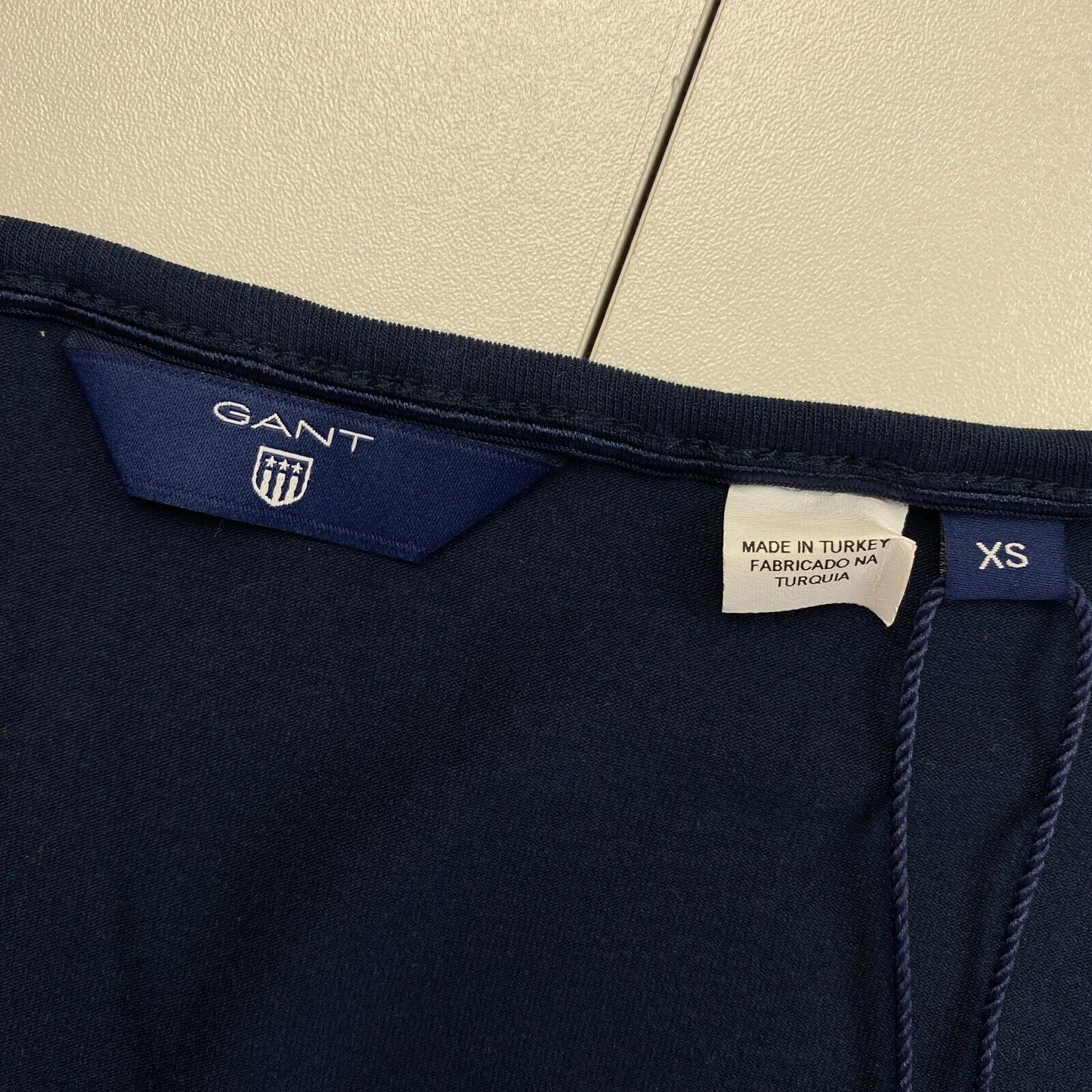 GANT T-shirt de luxe à col rond bleu marine taille XS