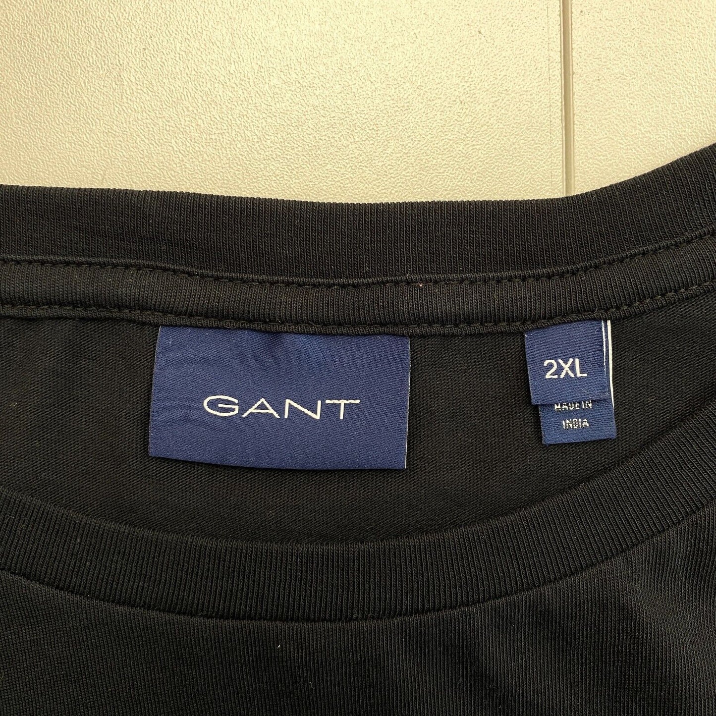 GANT Men Black Original Crew Neck Short Sleeve T Shirt Size 2XL