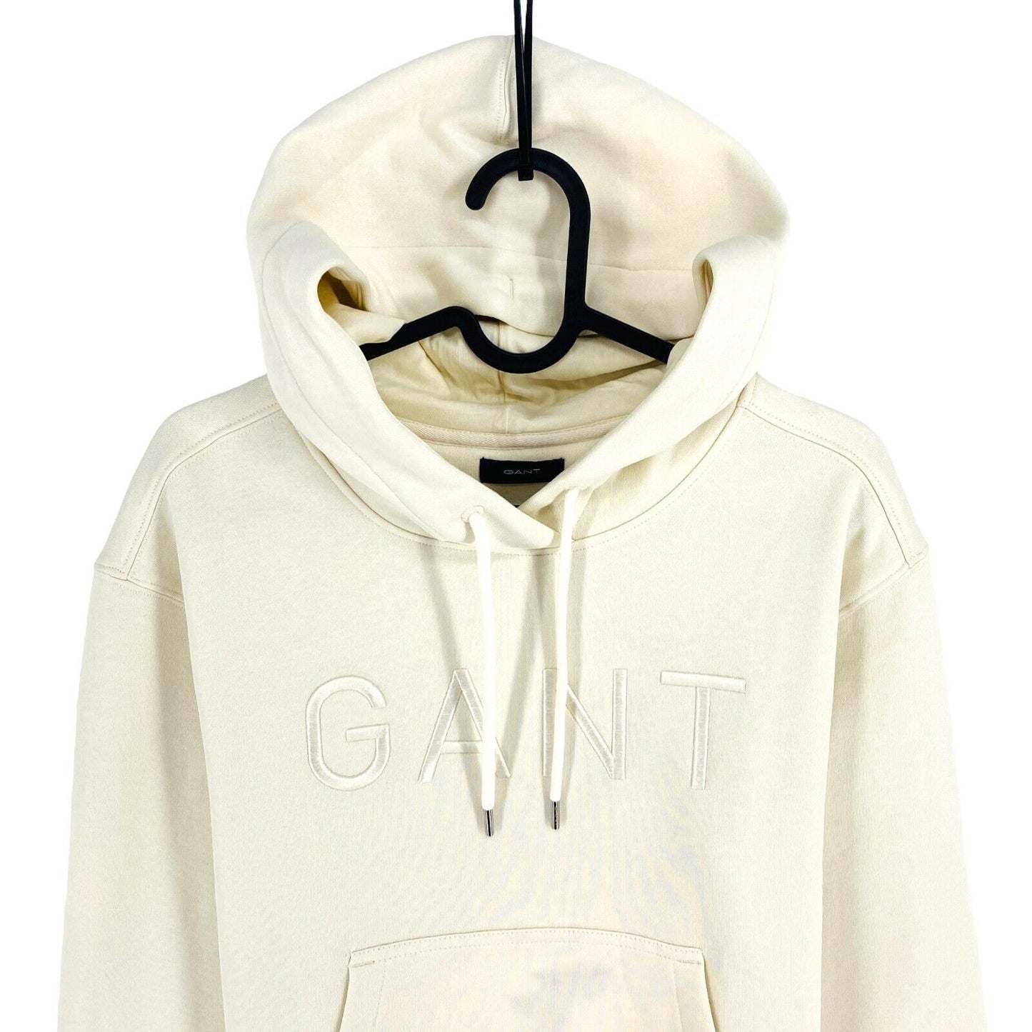 GANT Beige Tonal Logo Hoodie Pullover Sweater Size XS