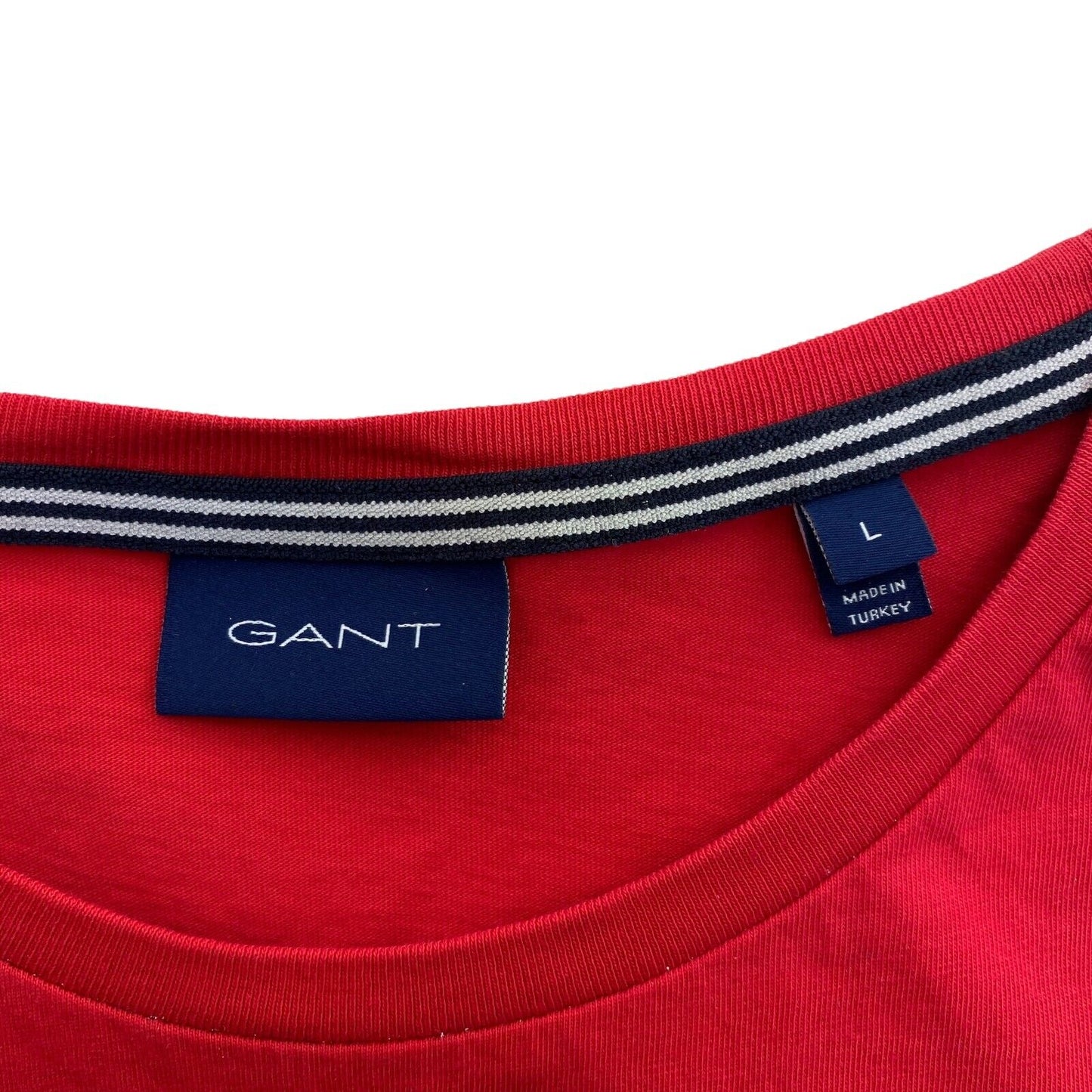 GANT Red Logo Crew Neck T Shirt Size L