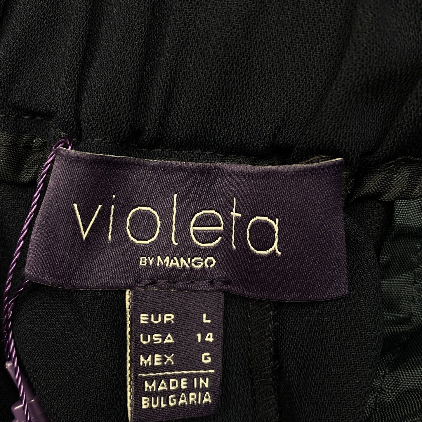 VIOLETA BY MANGO Marineblaue Anzughose, Größe L, W36