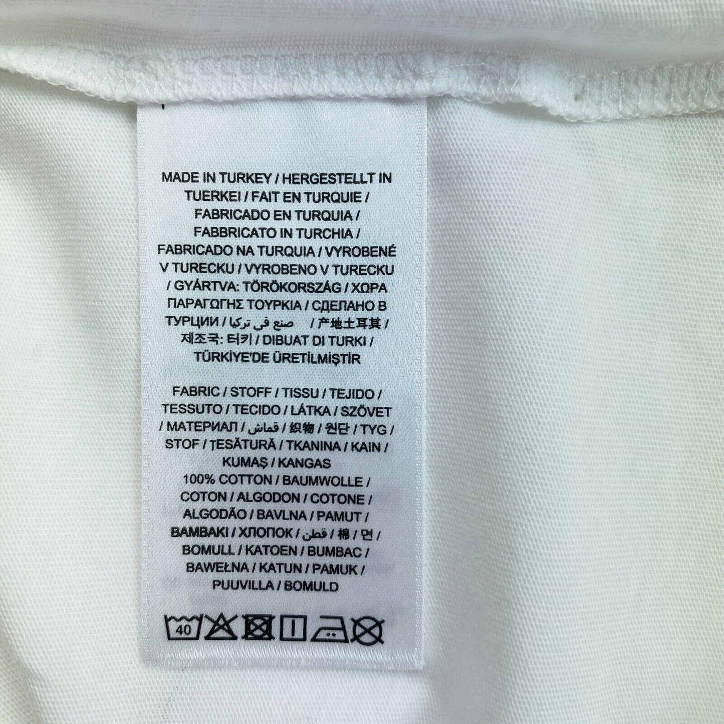 GANT White Logo Crew Neck T Shirt Size S