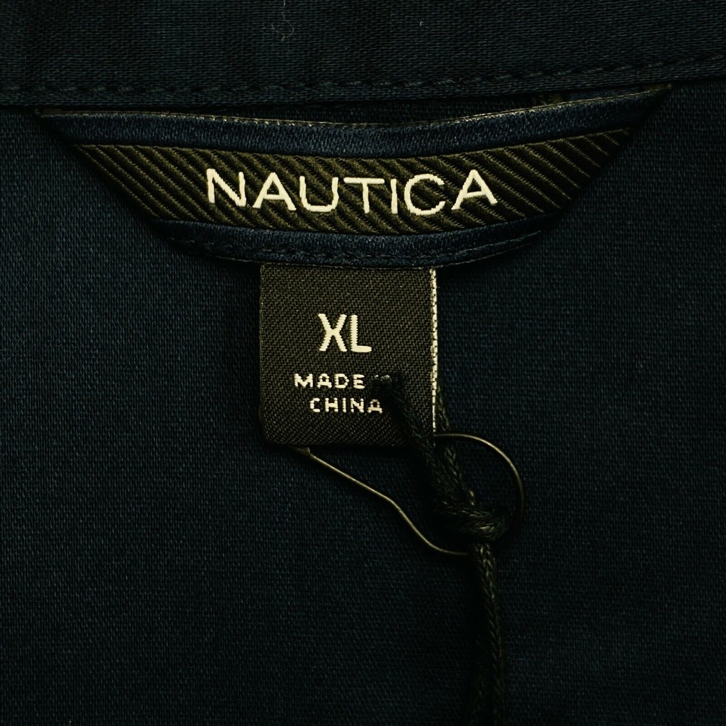 NAUTICA Bleu Marine Col V Manches Longues Robe Ceinturée Taille XL