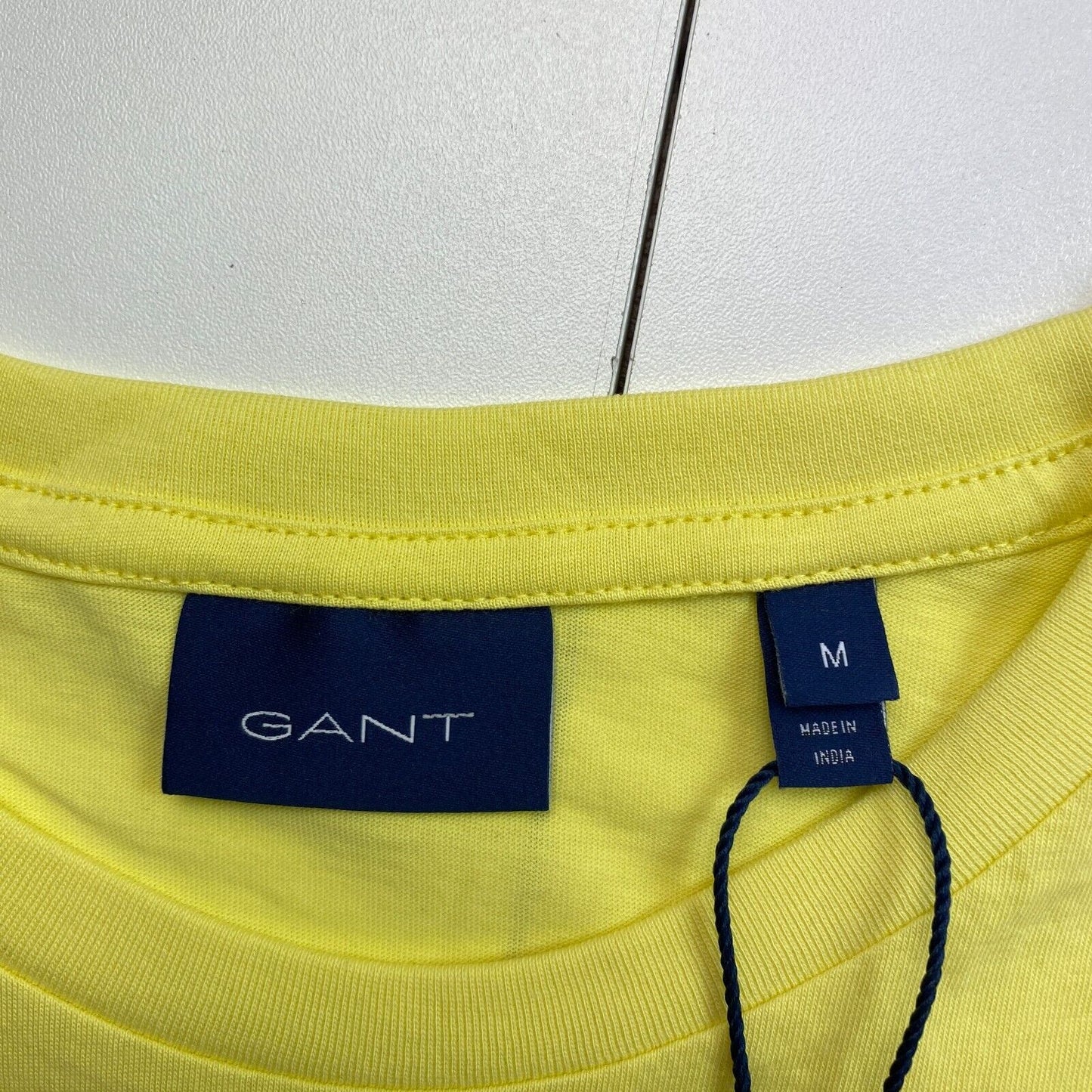 GANT Men Clear Yellow Original Crew Neck Short Sleeves T Shirt Size M