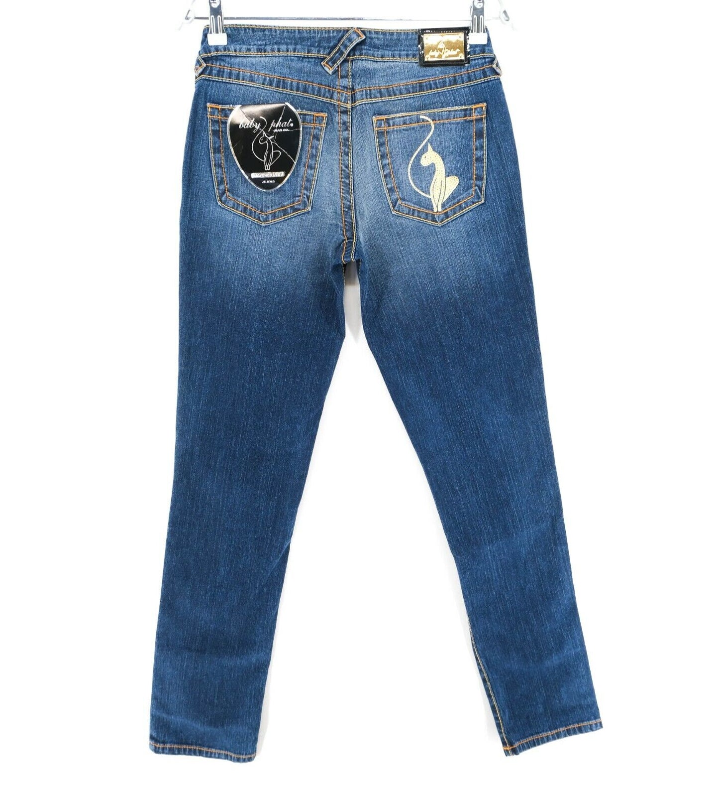 BABY PHAT Blaue Tapered Jeans Größe 0 - W26 1 - W27 3 - W28 5 - W29