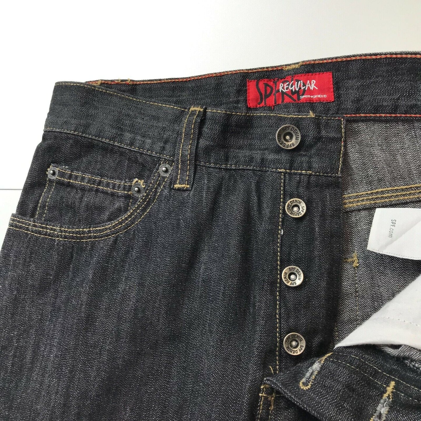 Springfield Damen Jeans in normaler Straight-Fit-Passform, Dunkelgrau, Größe W29 L34