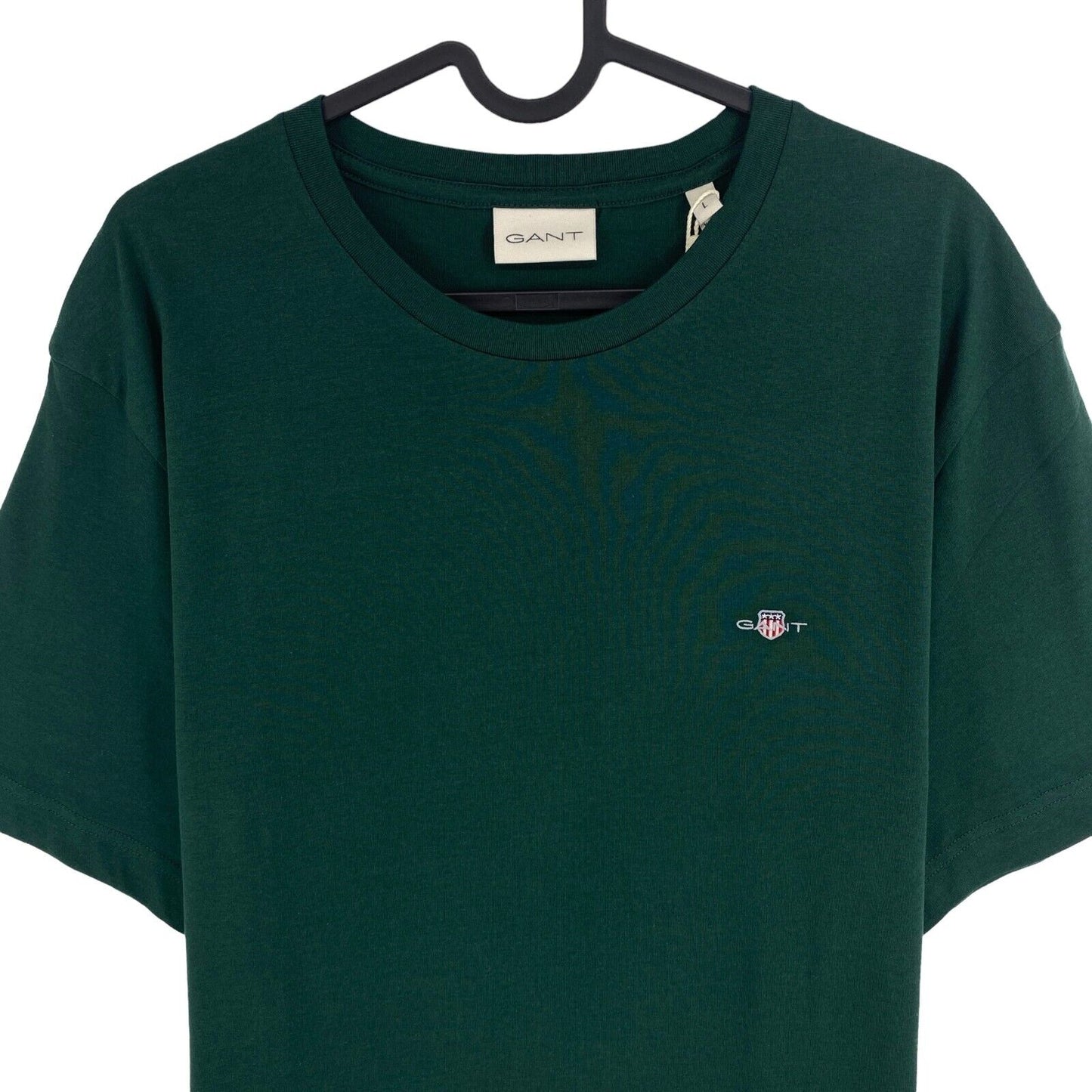 GANT Men Dark Green Reg Shield Crew Neck Short Sleeves T Shirt Size L