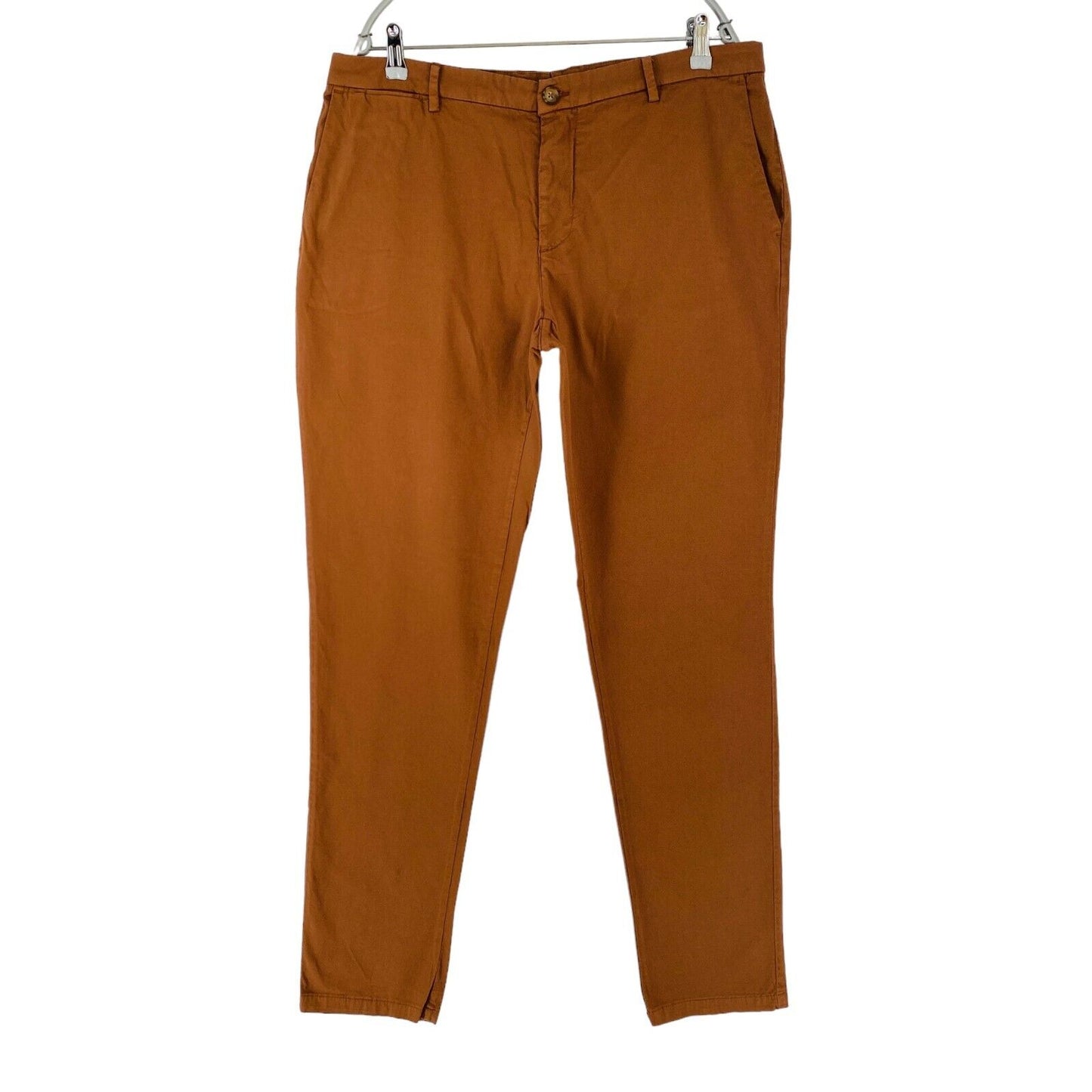 TRUSSARDI Mens Brown Skinny Fit Chino Trousers EUR 54 W36