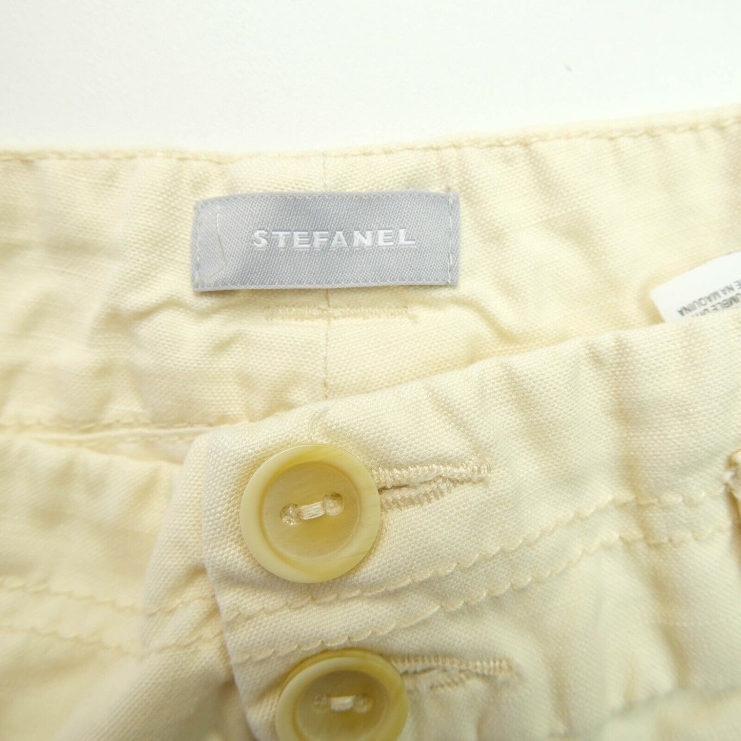 STEFANEL Beige Chino Cropped Capri Pants Trousers Size EU 42 UK 12 US 10