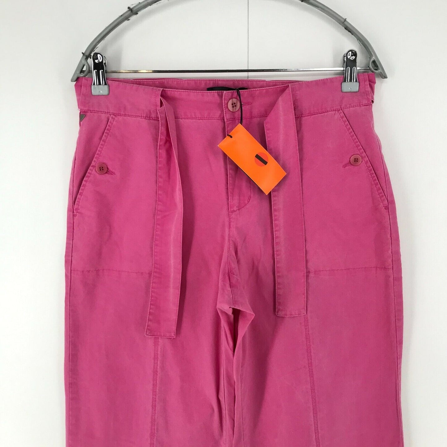 NEW MAN Women Pink Loose Straight Fit Trousers Size EUR 40 W30 Made In France