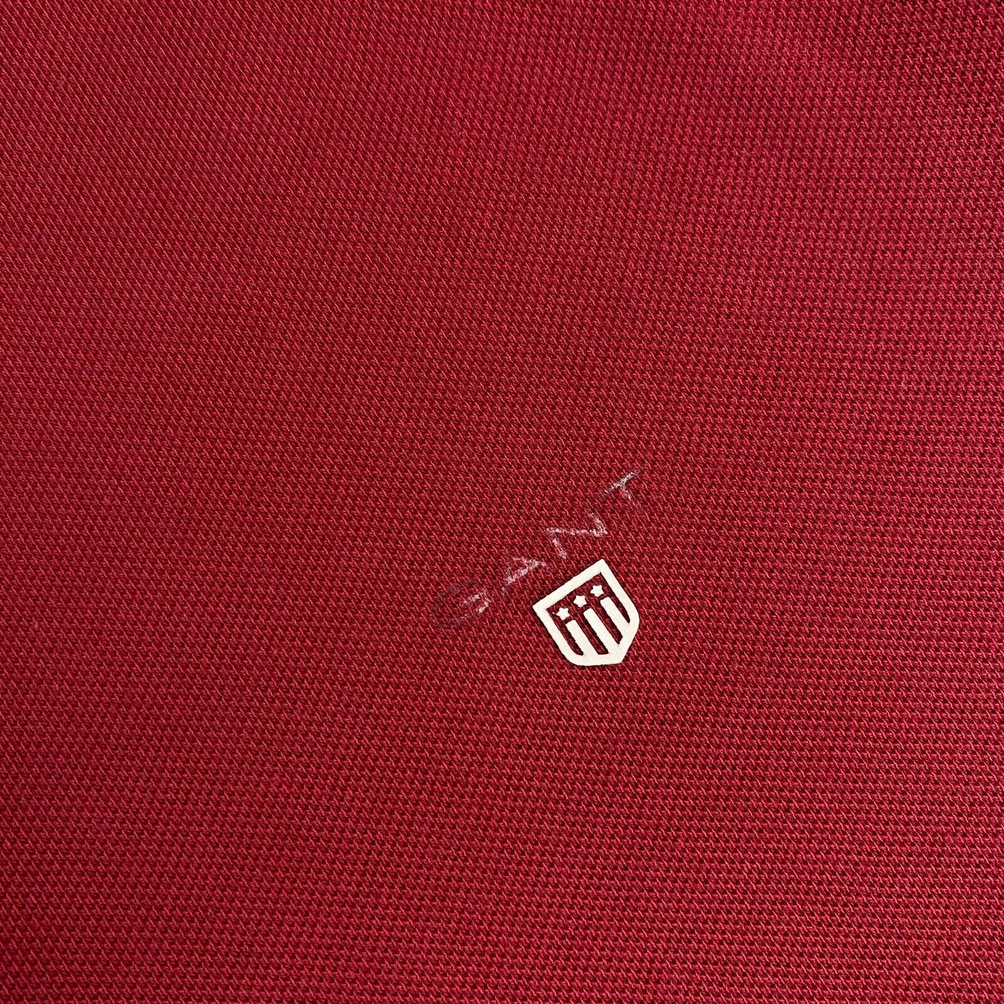 GANT Dark Red Tech Prep Pique Rugger Polo Shirt Size L