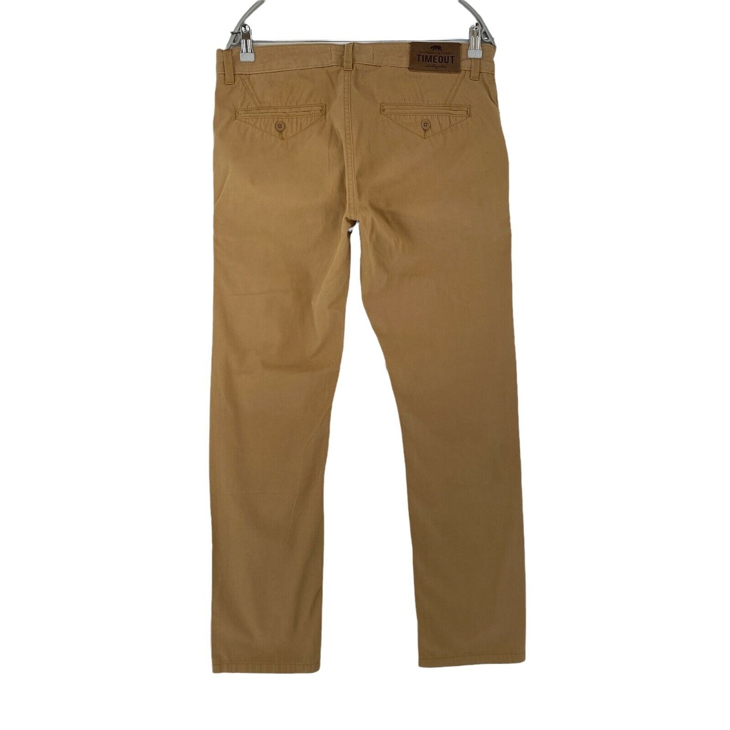 TIMEOUT Beige Regular Straight Fit Chino Trousers Size EUR 50 W34