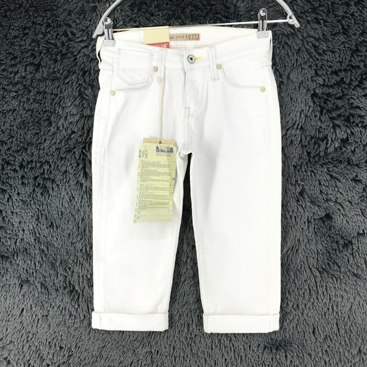 MUSTANG OREGON Women White Regular Fit Cropped Jeans Size W25