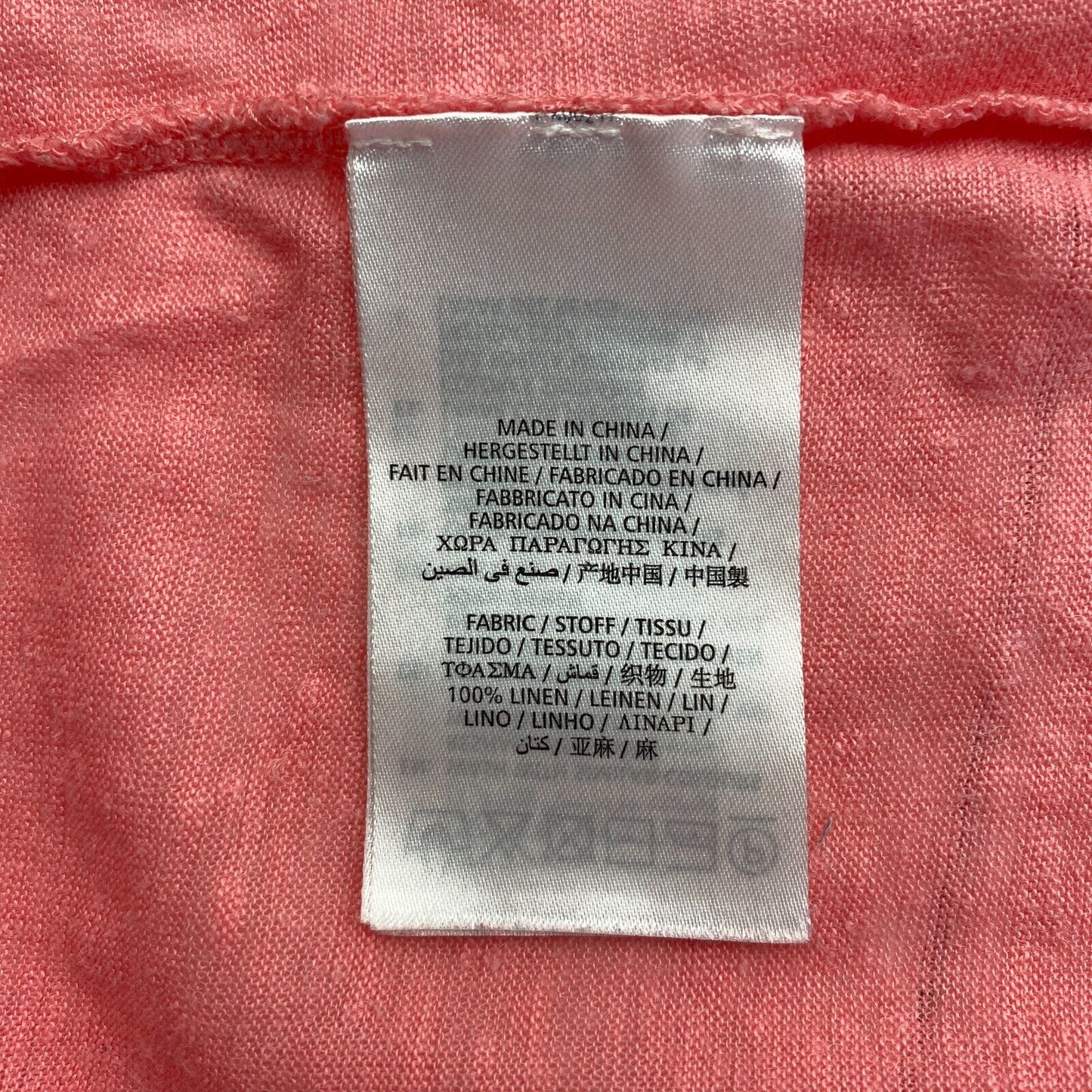 GANT T-shirt à encolure dégagée en lin rose Taille M