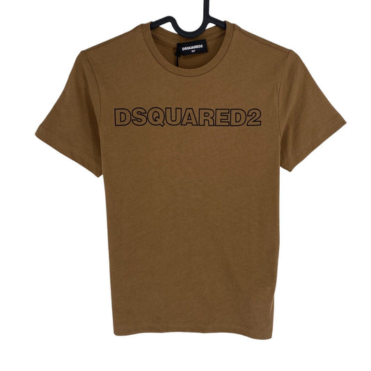 DSQUARED2 Boys Brown DQ1757 Relaxed Crew Neck LS T Shirt Size 10 Years